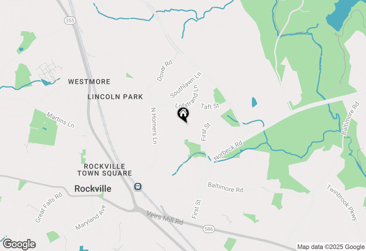 Map of 606 Lincoln Street, Rockville, MD 20850