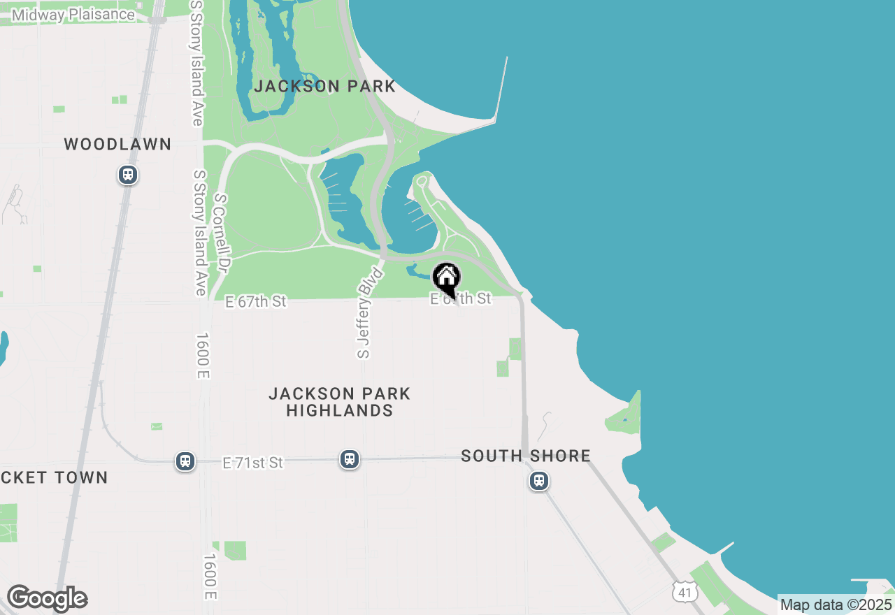 Map of 6711 S Paxton Avenue #1, Chicago, IL 60649