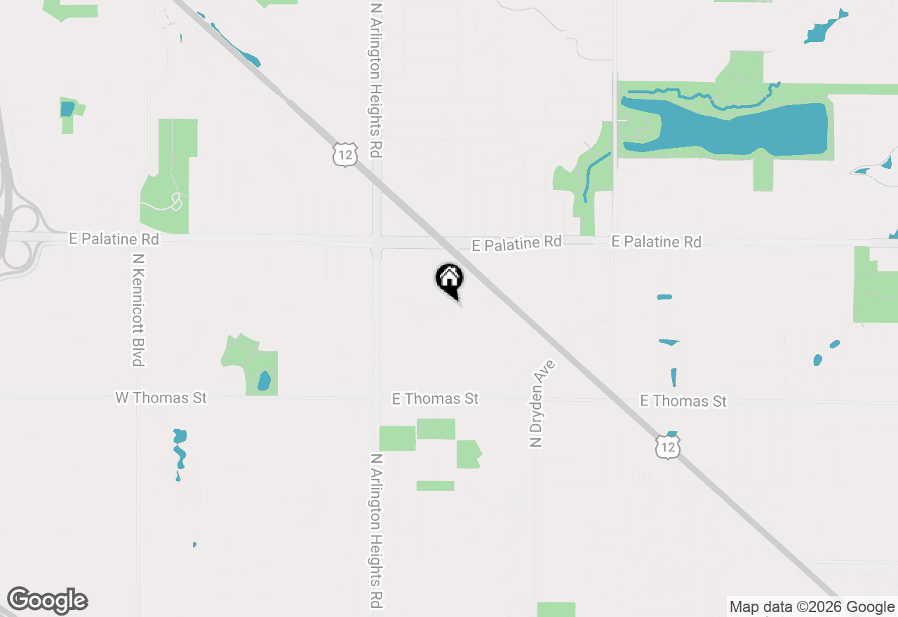 Map of 1670 N Douglas Court, Arlington Heights, IL 60004