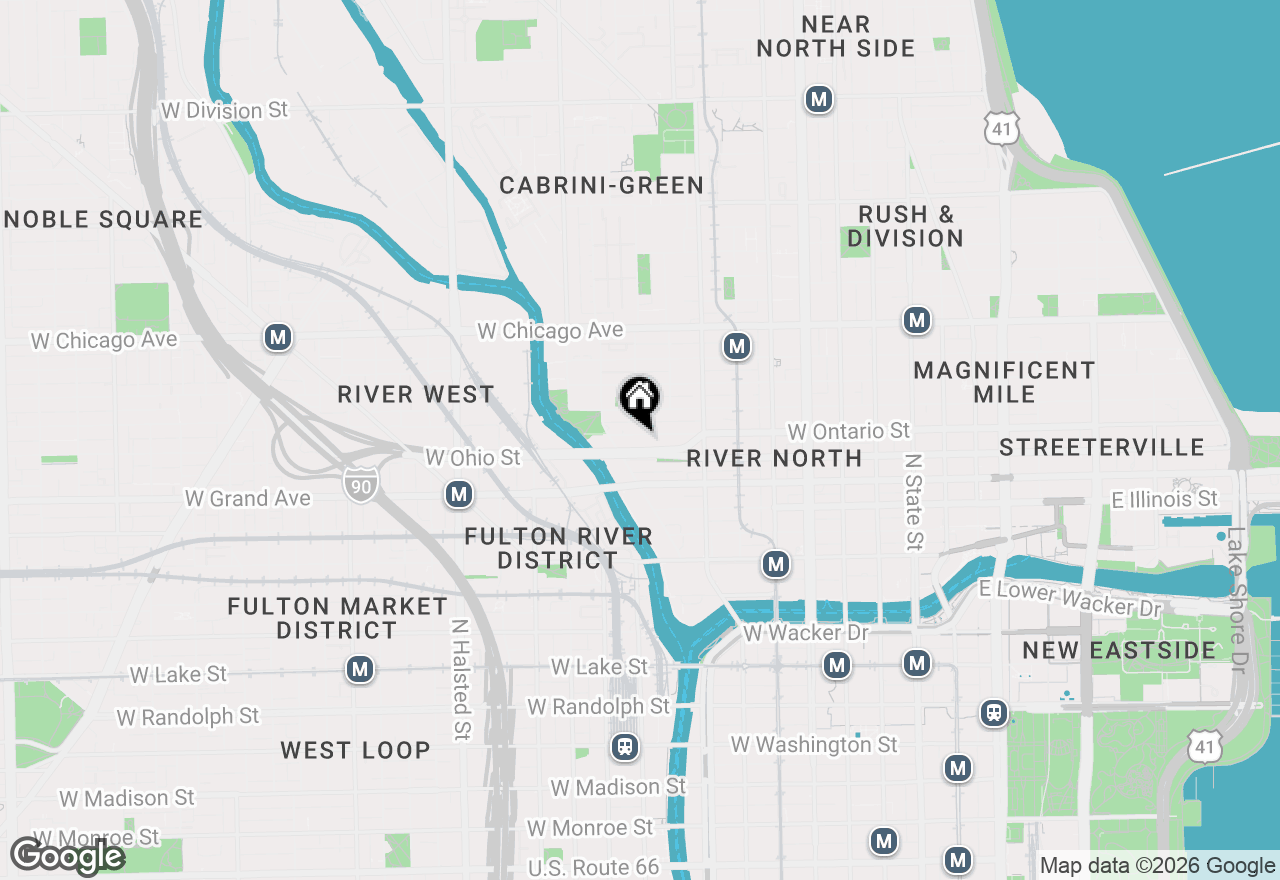 Map of 411 W Ontario Street #419, Chicago, IL 60654