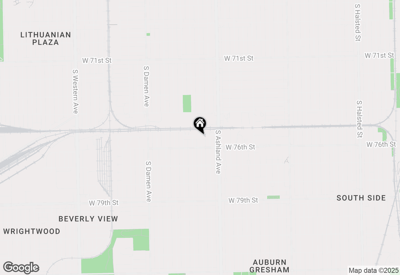 Map of 1701 W 75th Place, Chicago, IL 60620