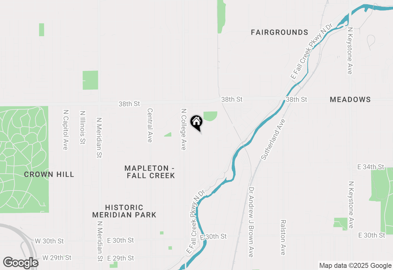 Map of 3601 Carrollton Avenue, Indianapolis, IN 46205