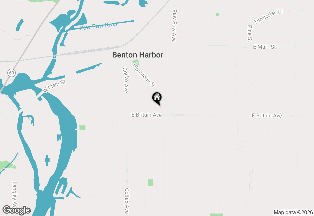 Map of 316 Colby Avenue, Benton Harbor, MI 49022