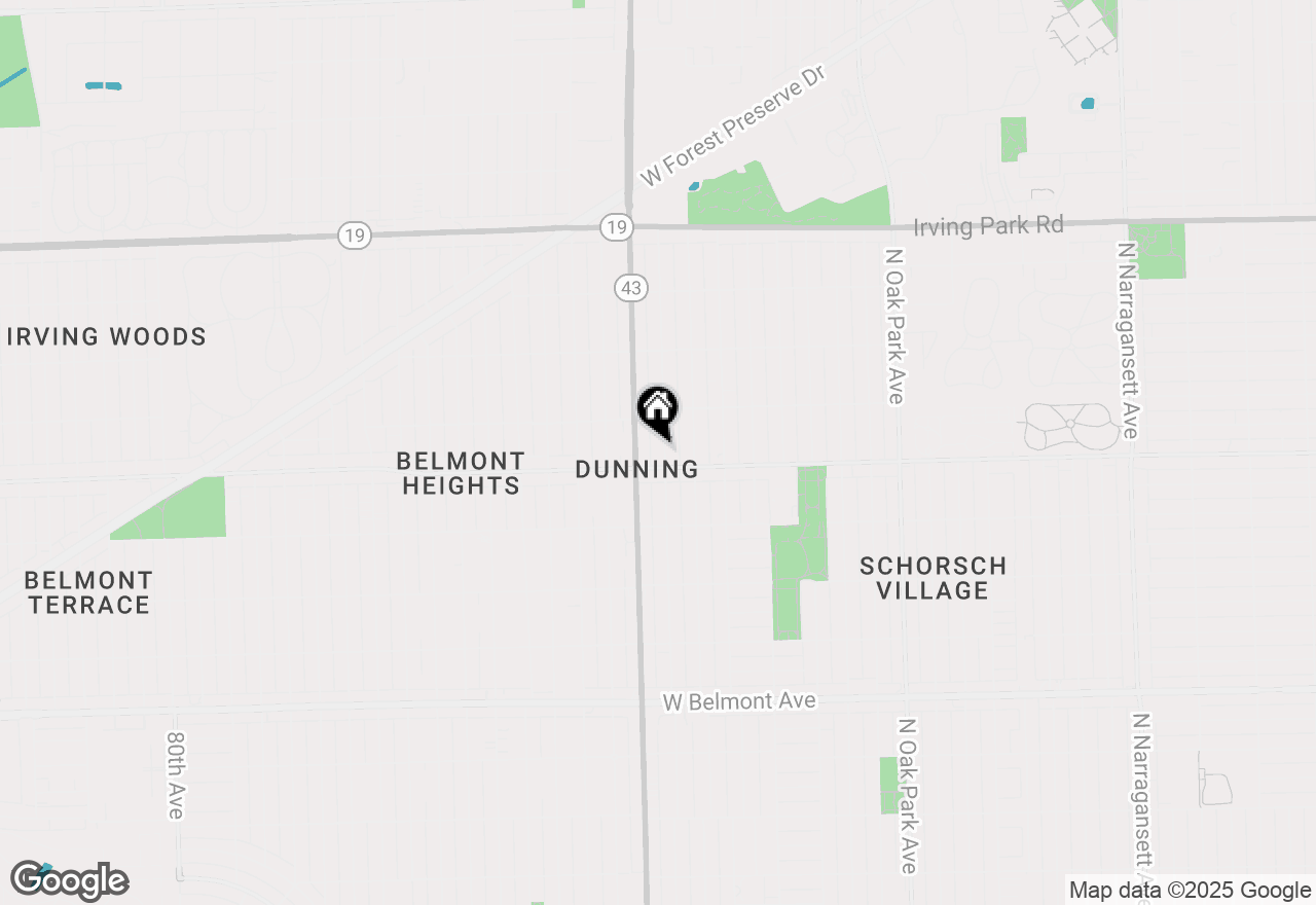 Map of 3612 N Neva Avenue, Chicago, IL 60634