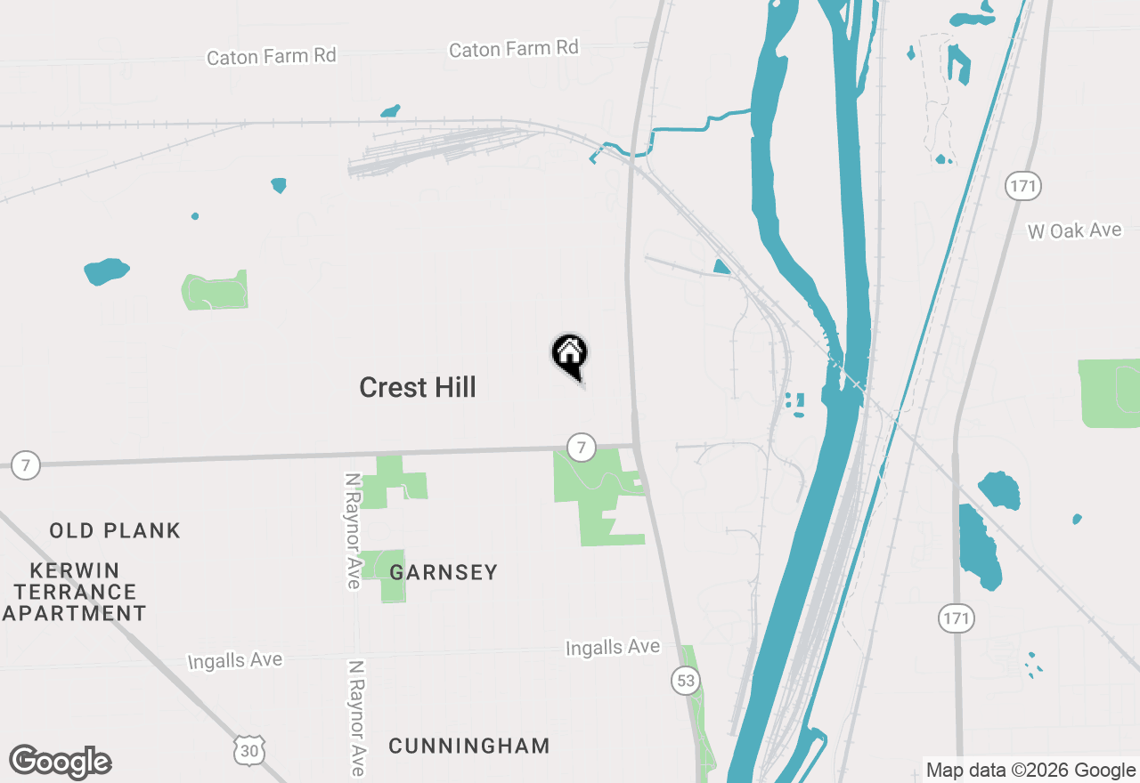 Map of 1703 Cora Street, Crest Hill, IL 60403