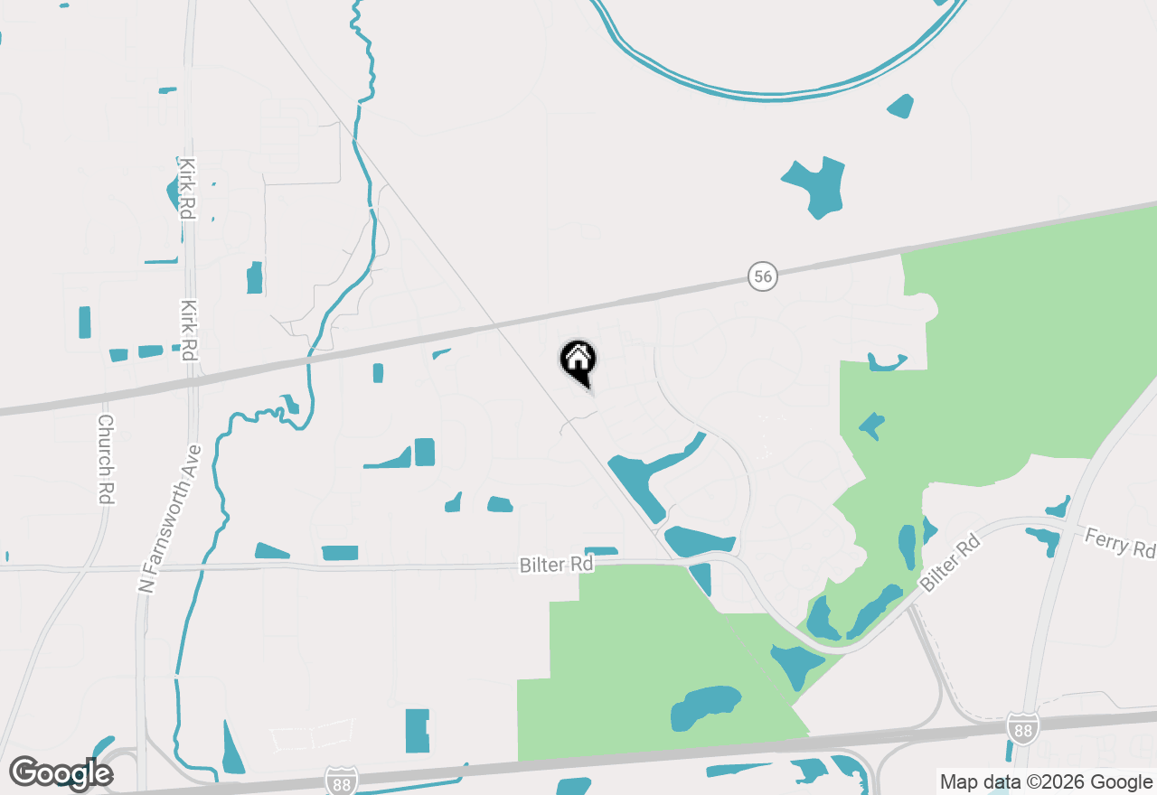 Map of 2760 Packford Lane, Aurora, IL 60504