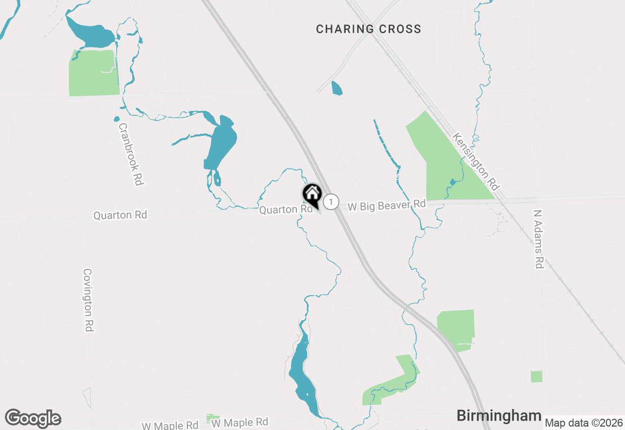 Map of 1551 Lakeside Drive, Birmingham, MI 48009