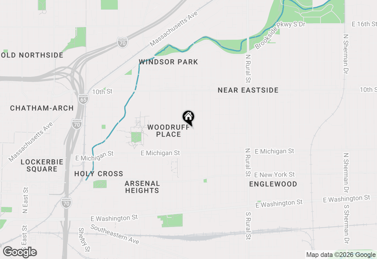 Map of 618-620 N Hamilton Avenue, Indianapolis, IN 46201