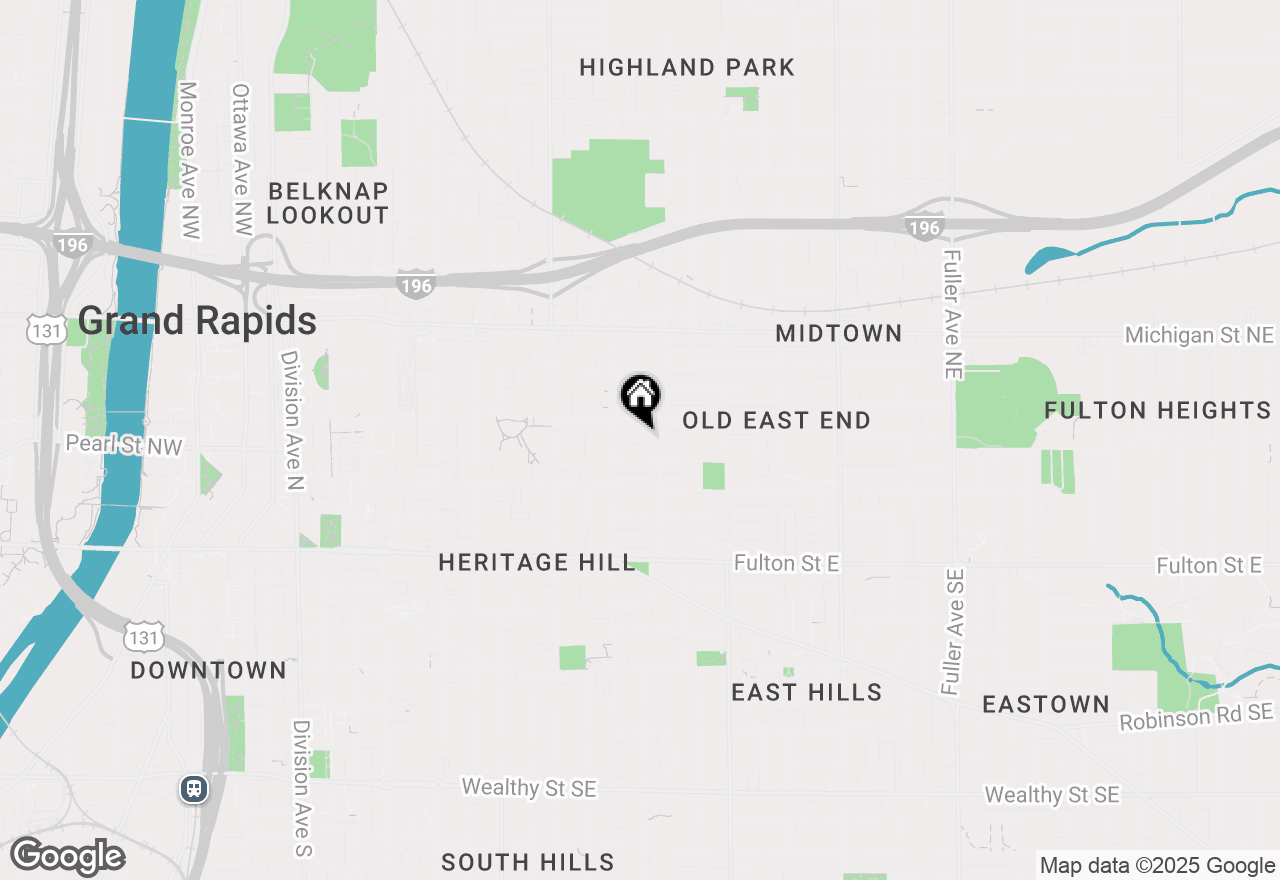 Map of 632 Parkwood Street Ne, Grand Rapids, MI 49503
