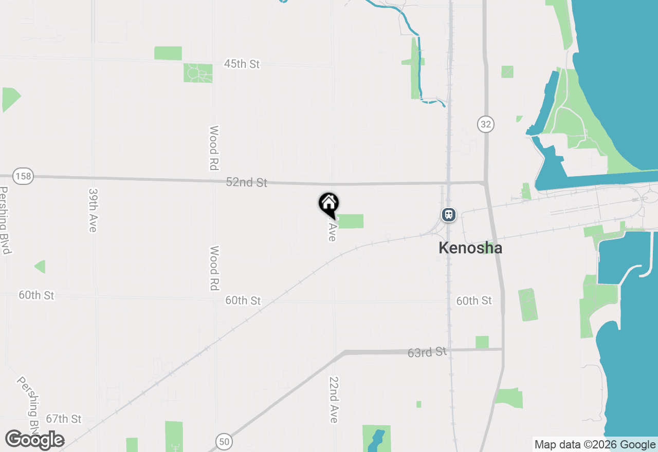 Map of 5422 22nd Ave, Kenosha, WI 53140