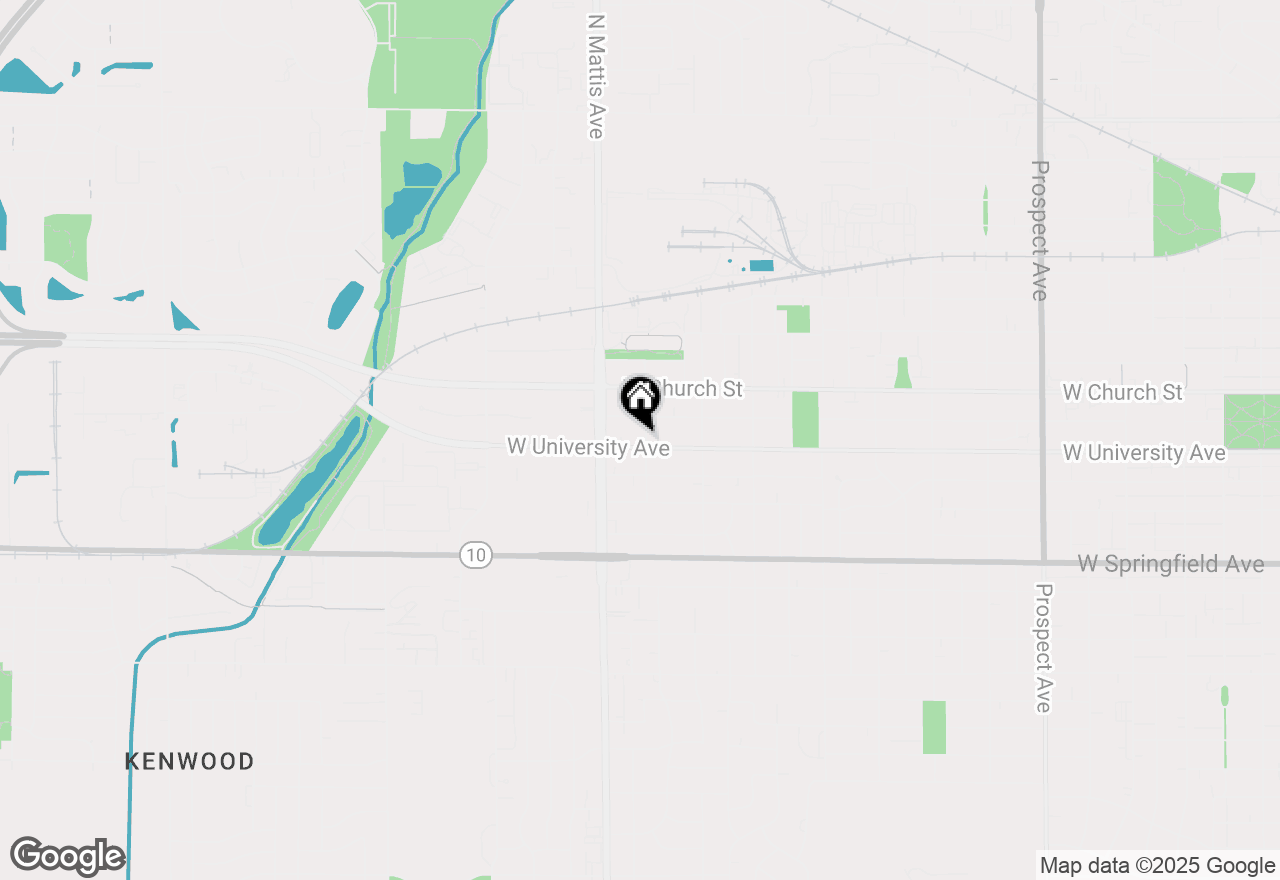 Map of 1702 W University Avenue, Champaign, IL 61821