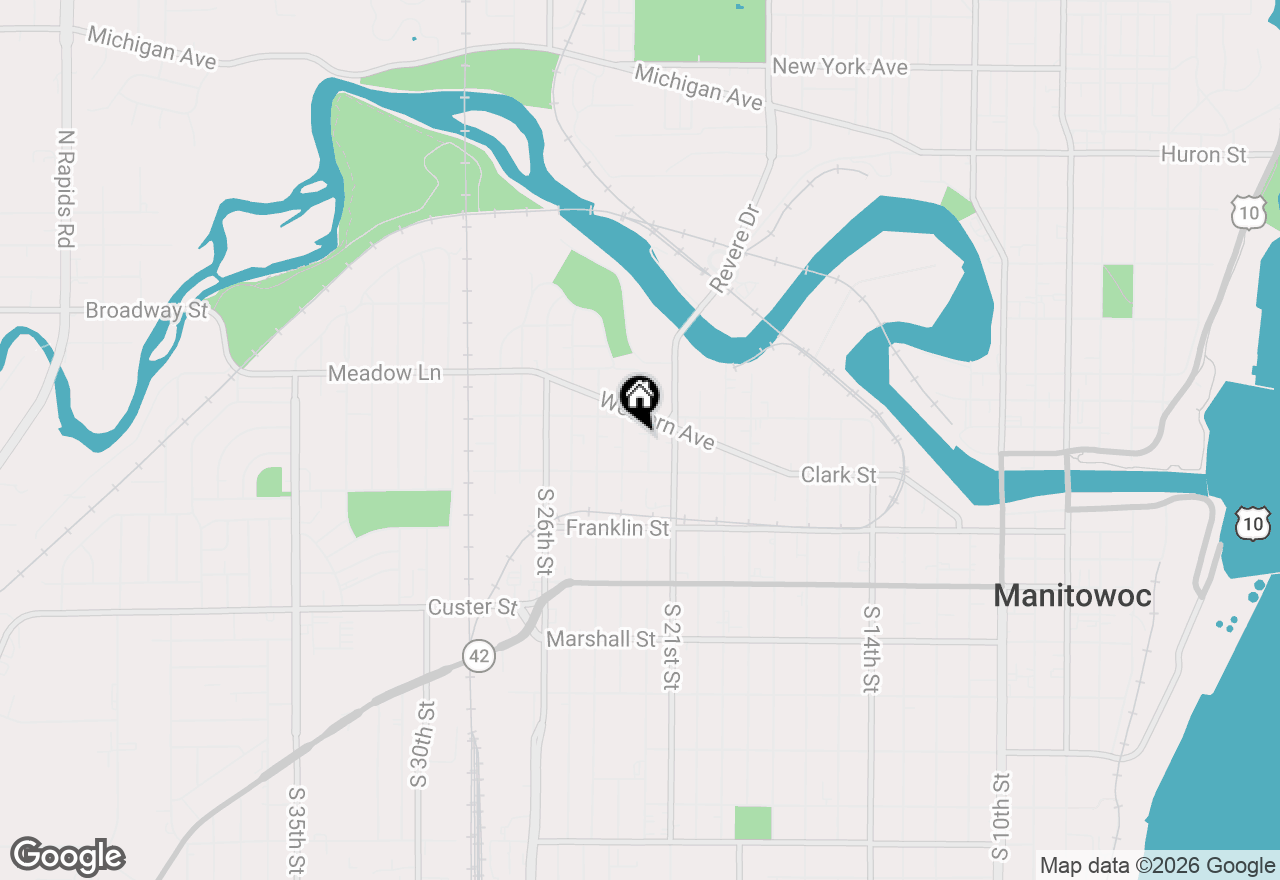 Map of 718 S 22nd St, Manitowoc, WI 54220