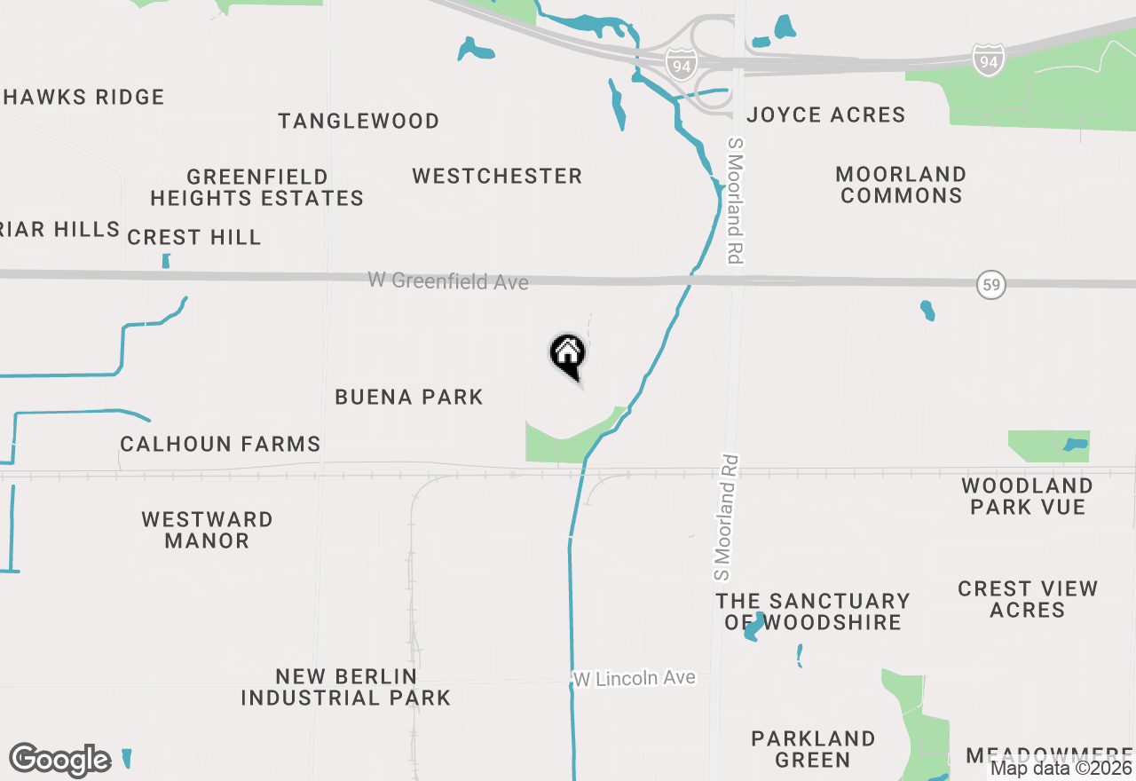 Map of 1654 S Carriage Ln, New Berlin, WI 53151