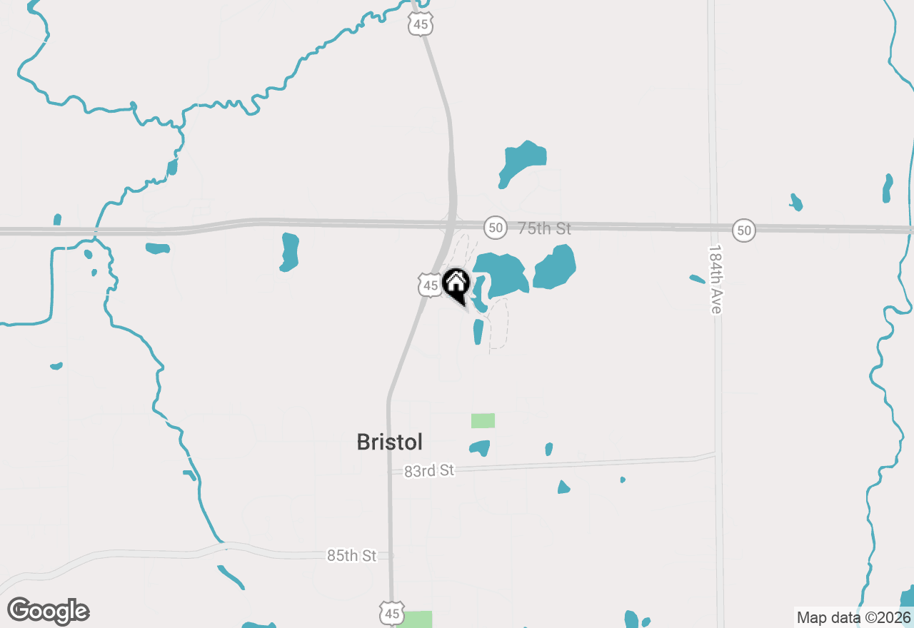 Map of 19677 Yorktown Pl, Bristol, WI 53104