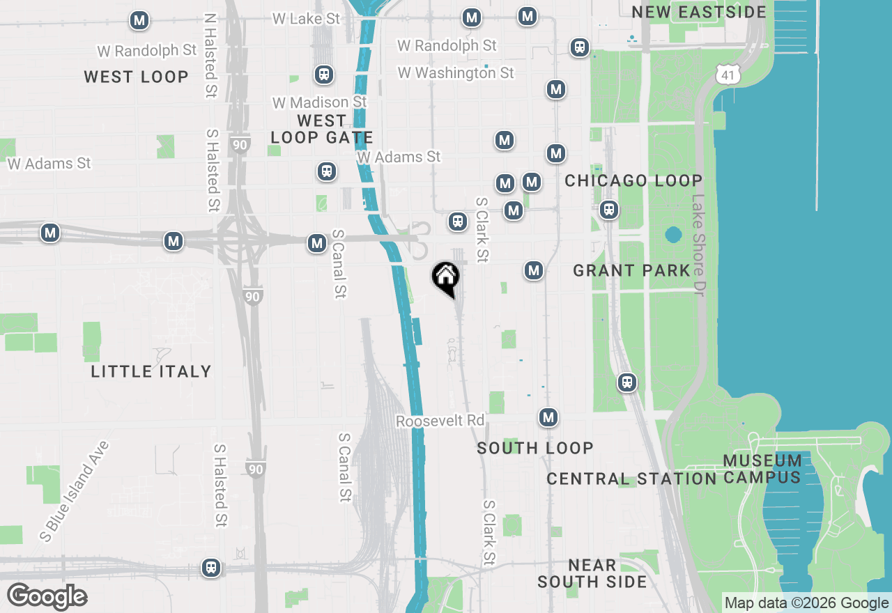 Map of (Address confidential), Chicago, Illinois 60605