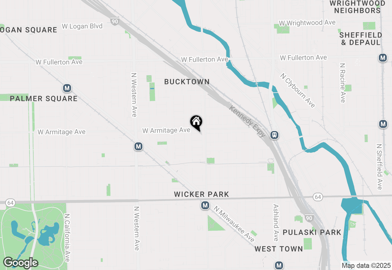 Map of 2032 W Homer Street, Chicago, IL 60647