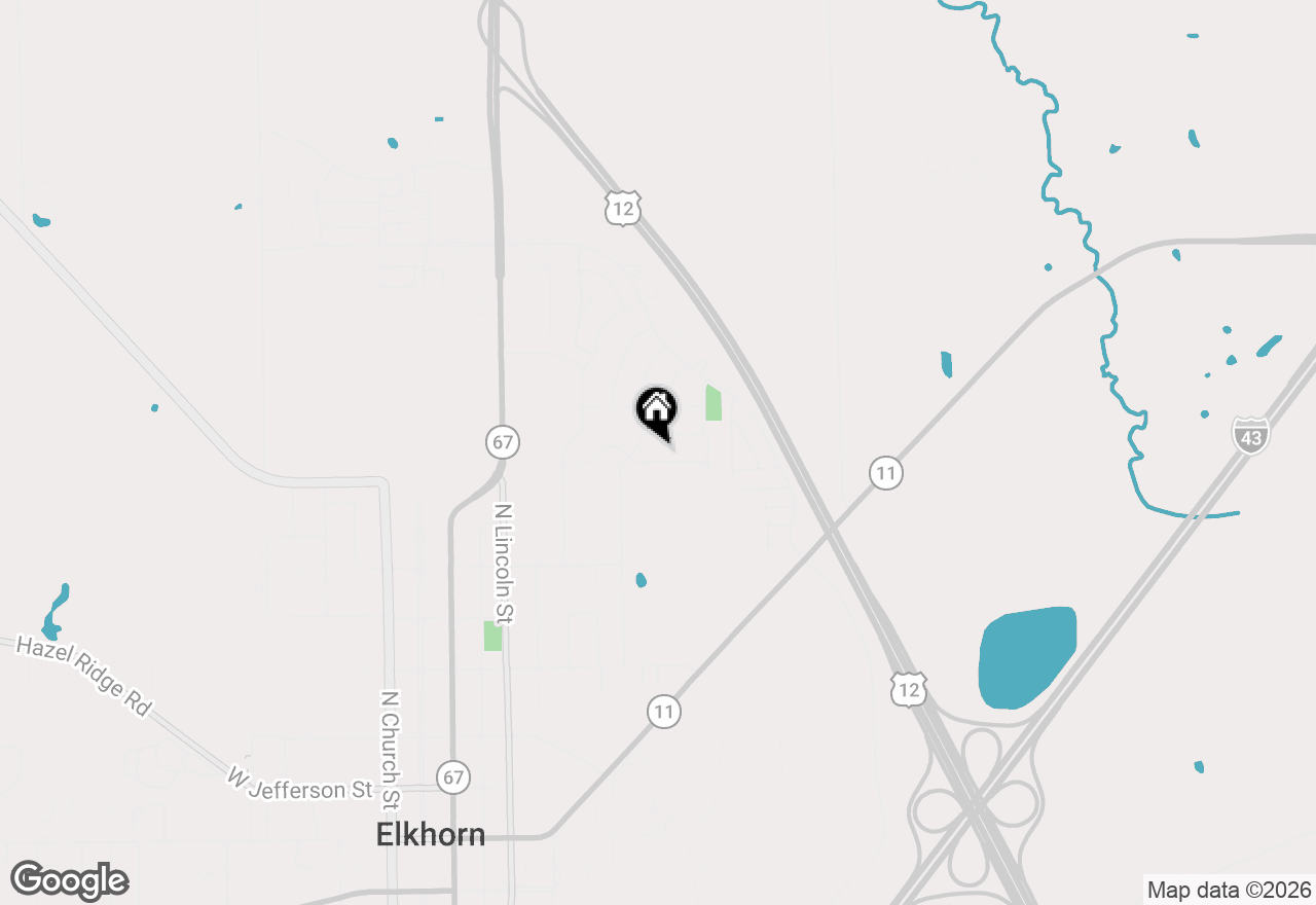 Map of 606 E Emily Ave, Elkhorn, WI 53121