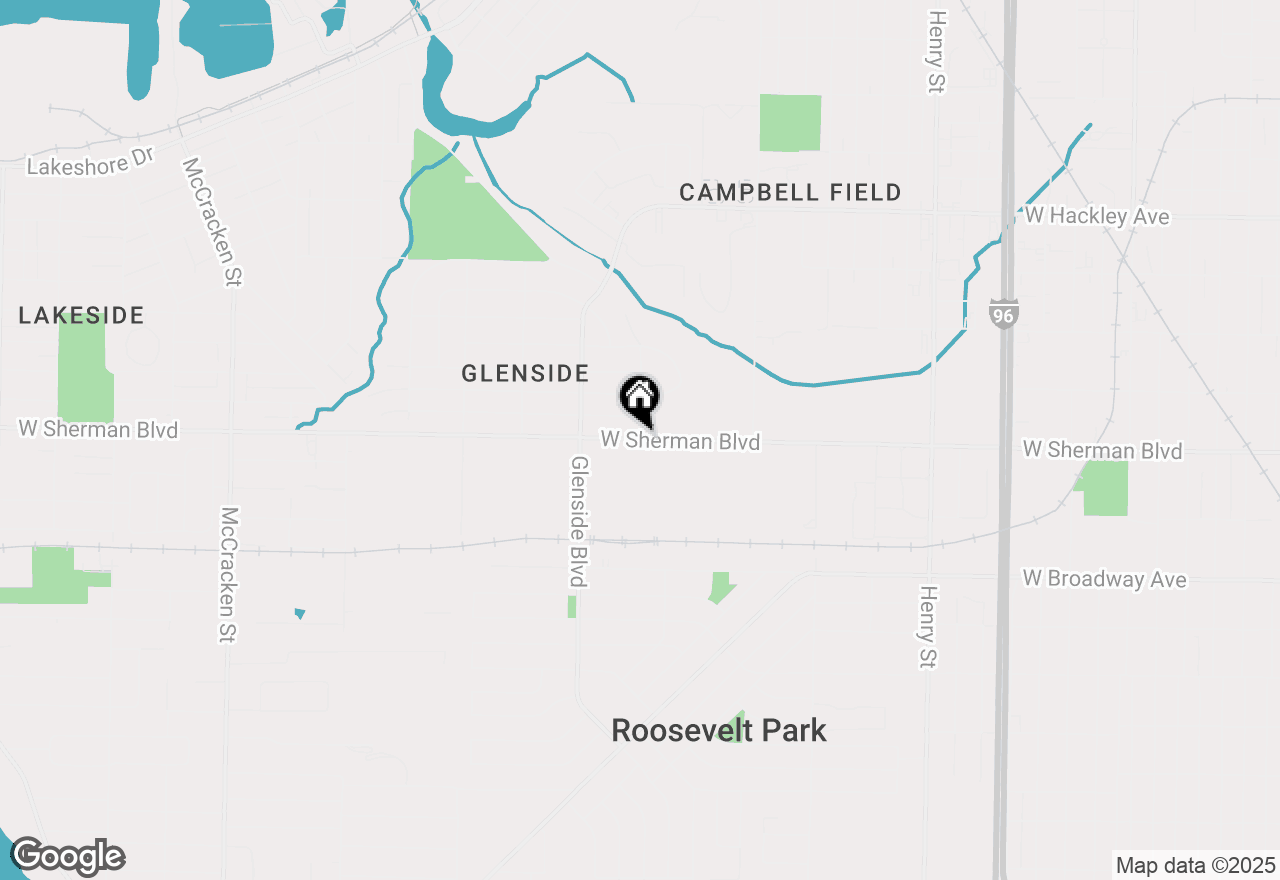 Map of 1304 W Sherman Boulevard, Muskegon, MI 49441