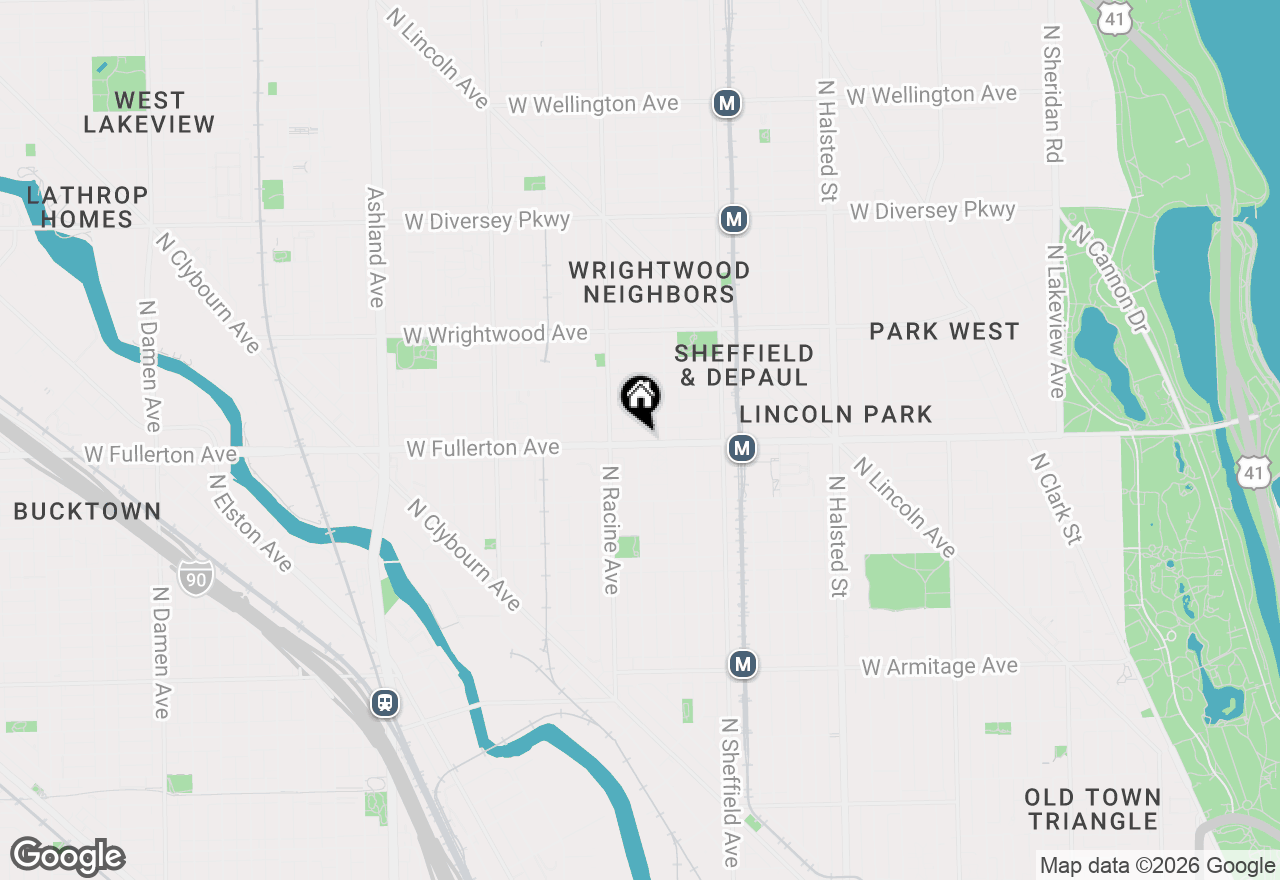 Map of 1126 W Fullerton Avenue #2, Chicago, IL 60614