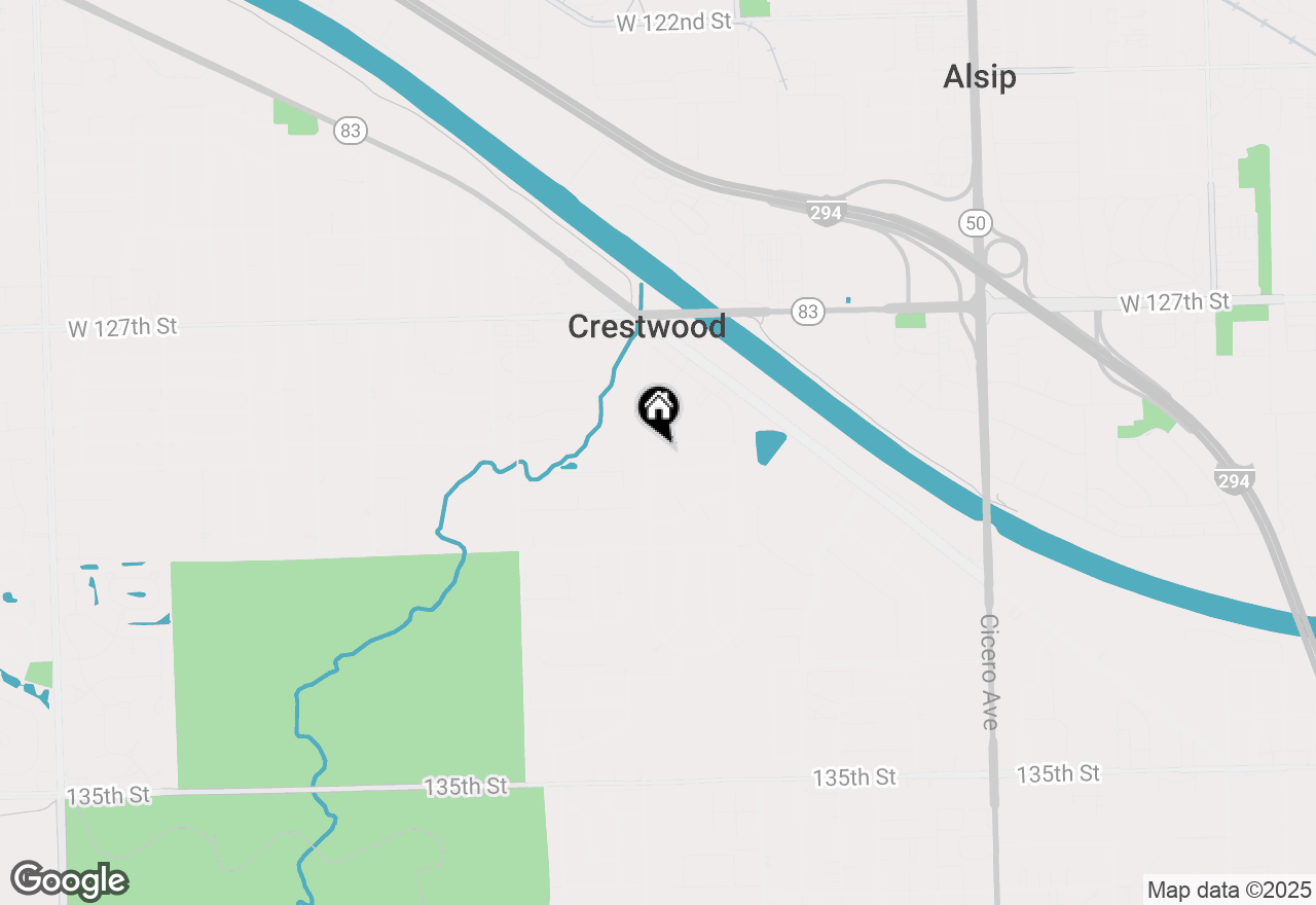 Map of 5337 Pleasant Lane, Crestwood, IL 60418