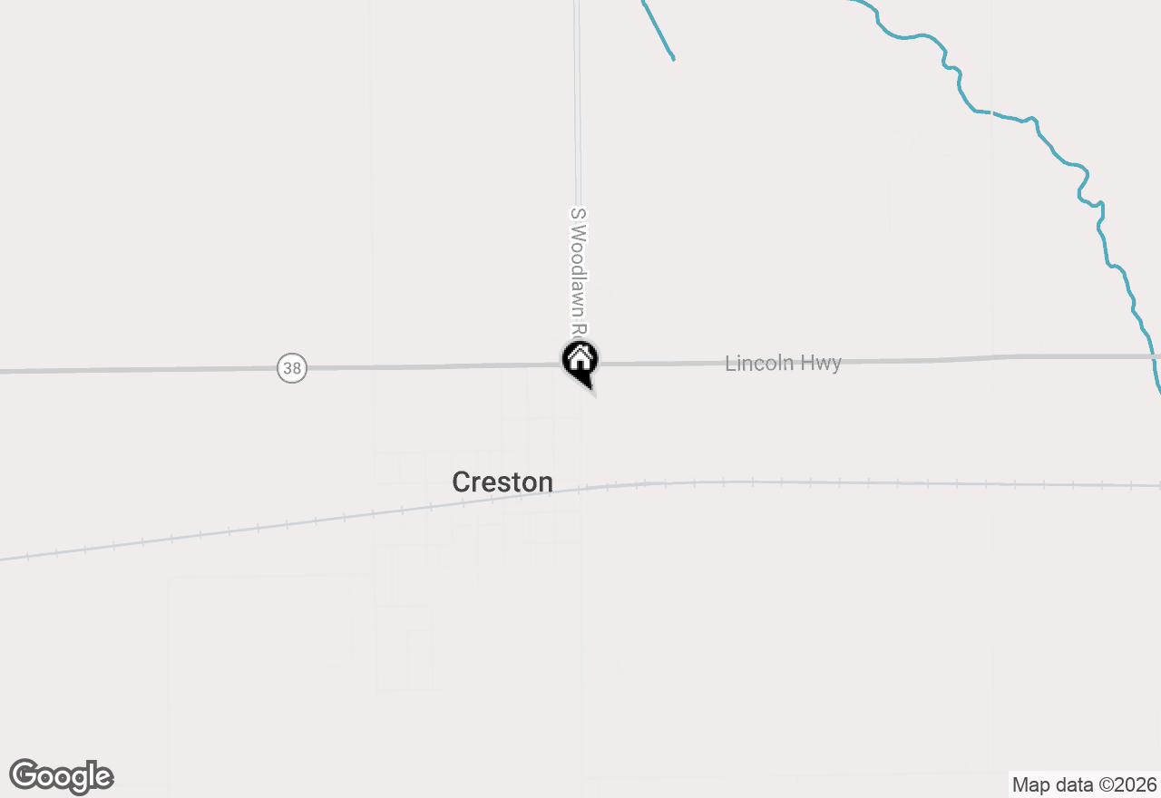 Map of 315 S Woodlawn Road, Creston, IL 60113