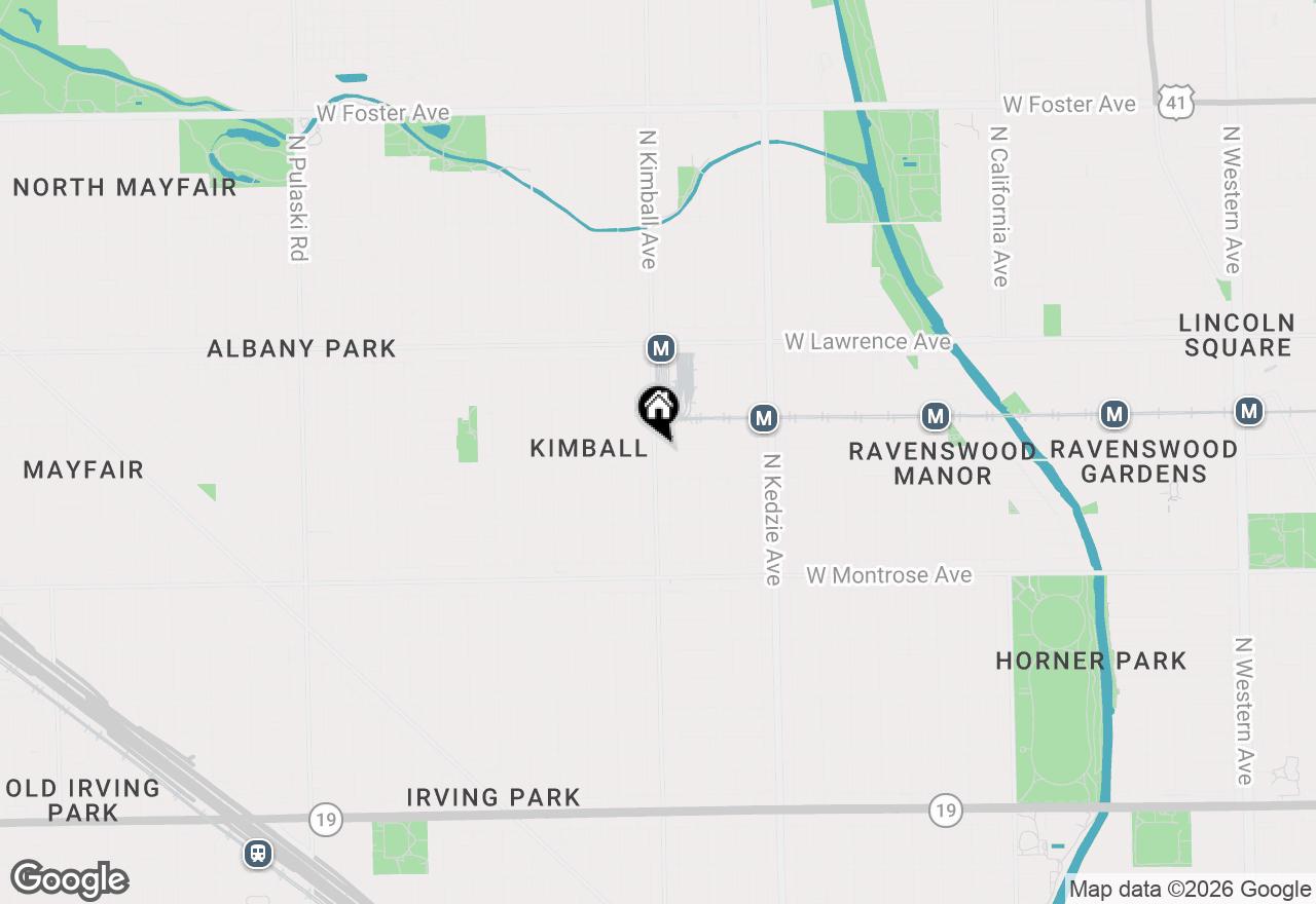 Map of 4609 N Kimball Avenue #3N, Chicago, IL 60625