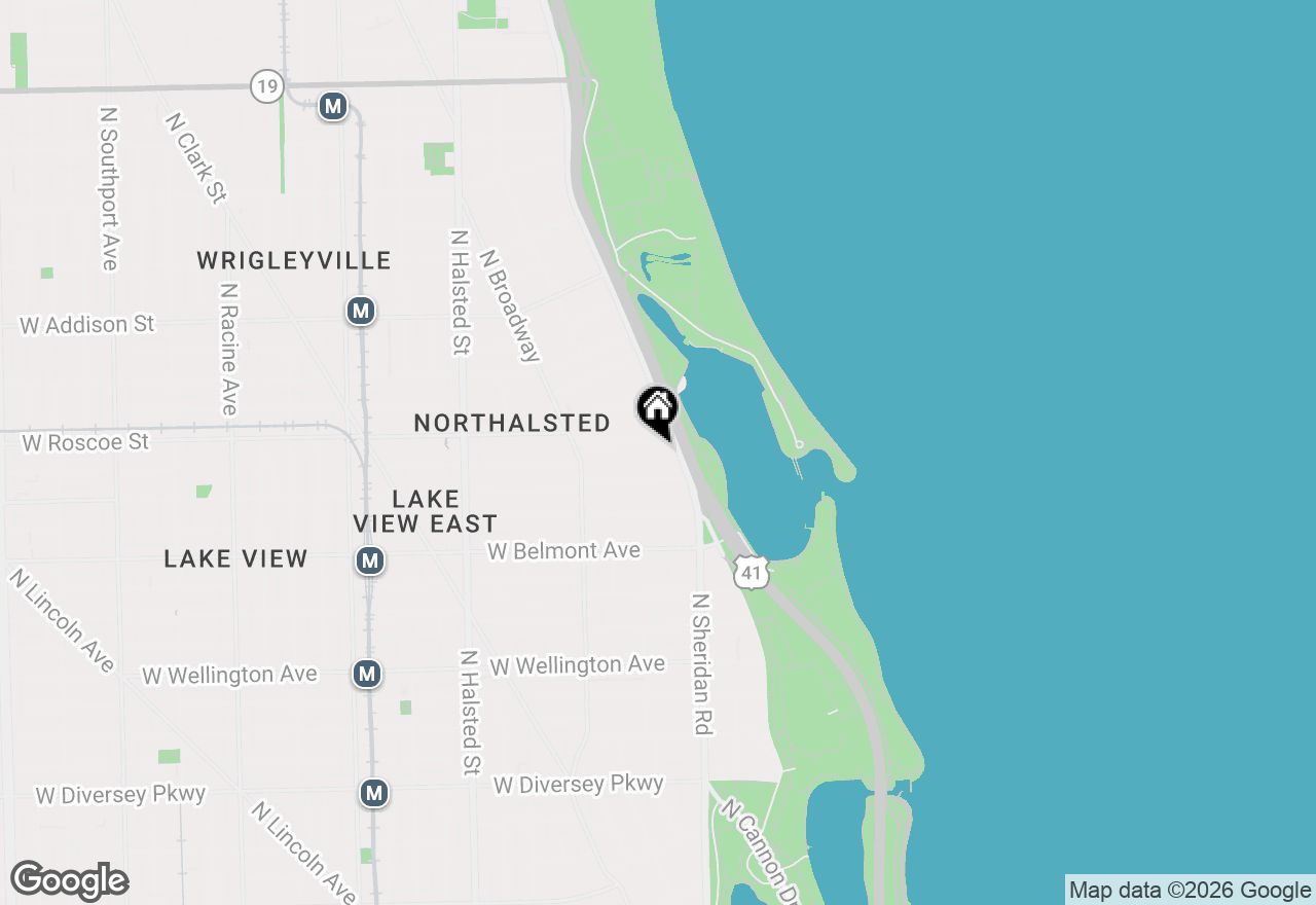 Map of 417 W Roscoe Street #203, Chicago, IL 60657