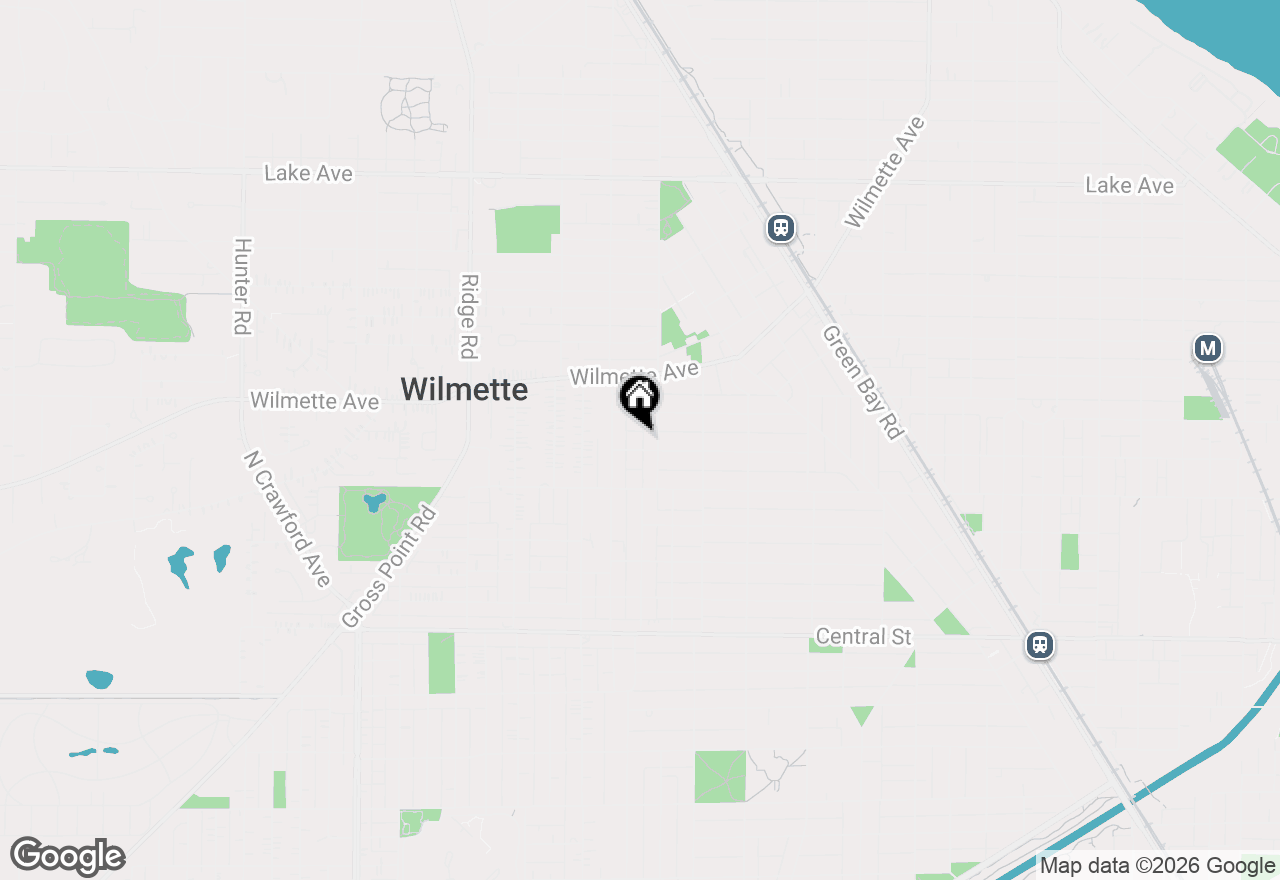Map of 1514 Gregory Avenue, Wilmette, IL 60091