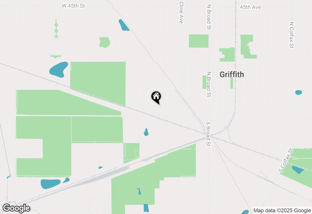 Map of 135 N Wiggs Street, Griffith, IN 46319