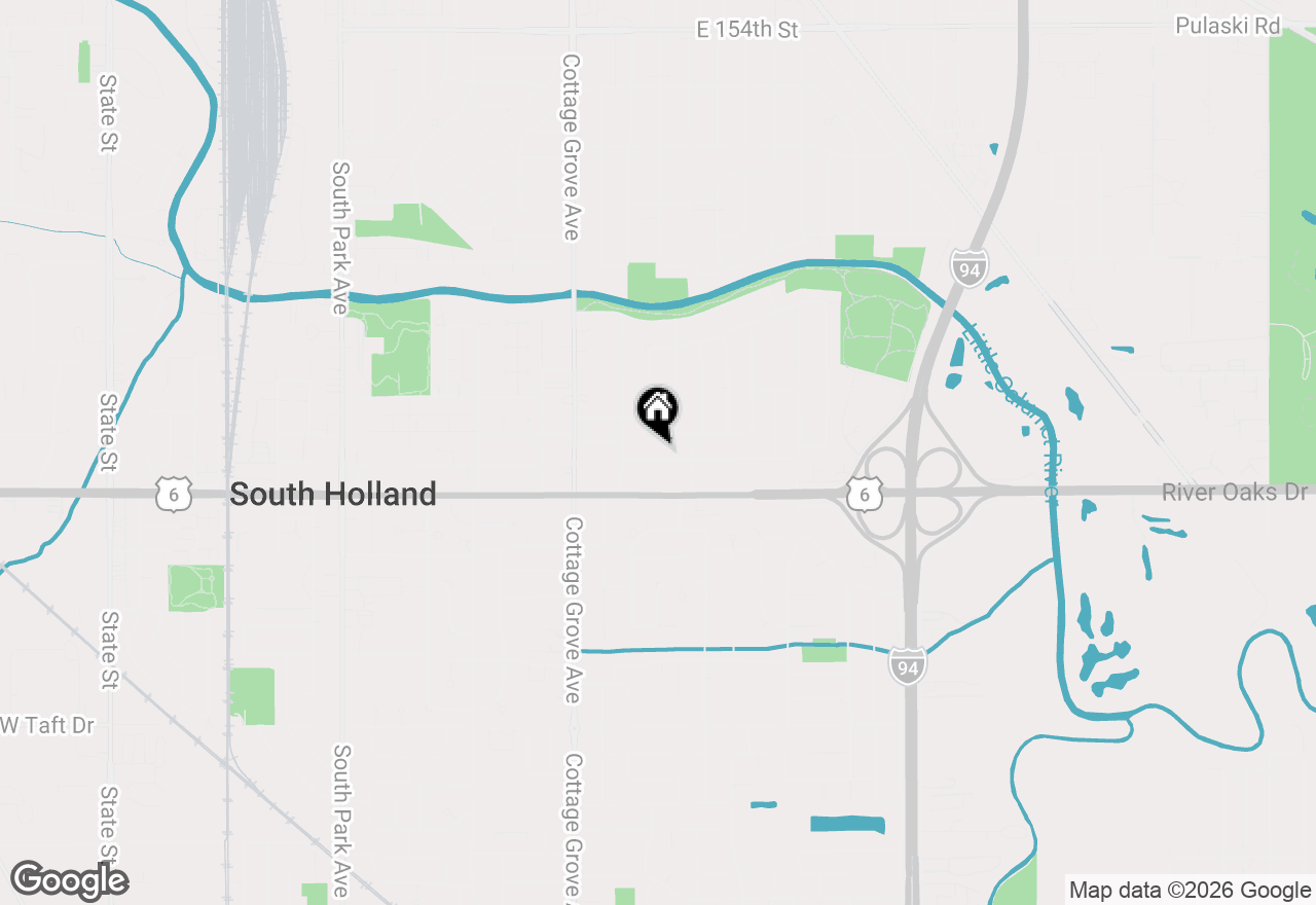 Map of 930 E 161st Place, South Holland, IL 60473
