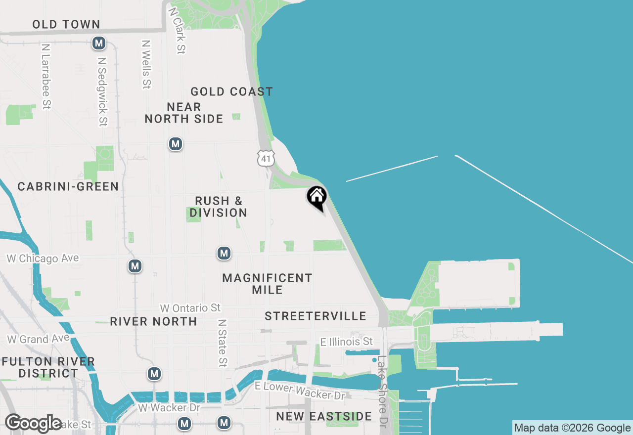 Map of 253 E Delaware Place #12A, Chicago, IL 60611