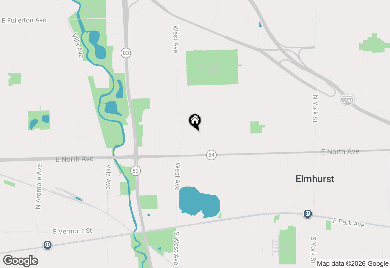 Map of 461 W Grantley Avenue, Elmhurst, IL 60126