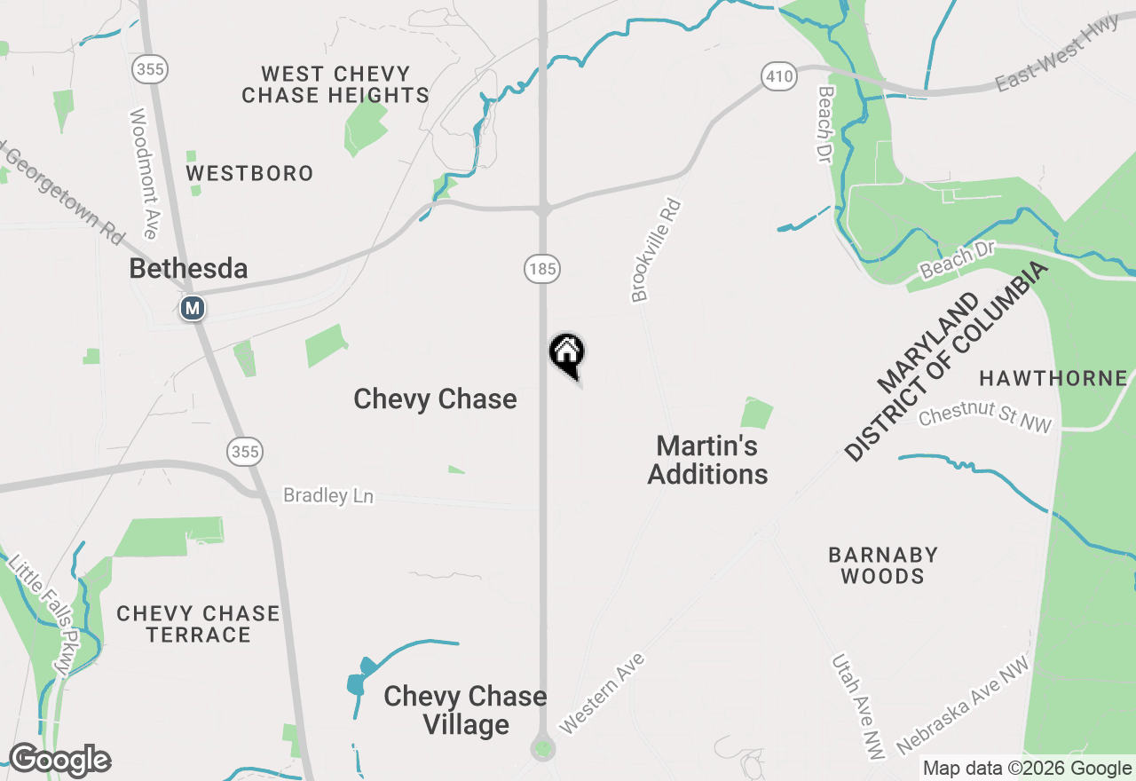 Map of 3803 Taylor Street, Chevy Chase, MD 20815
