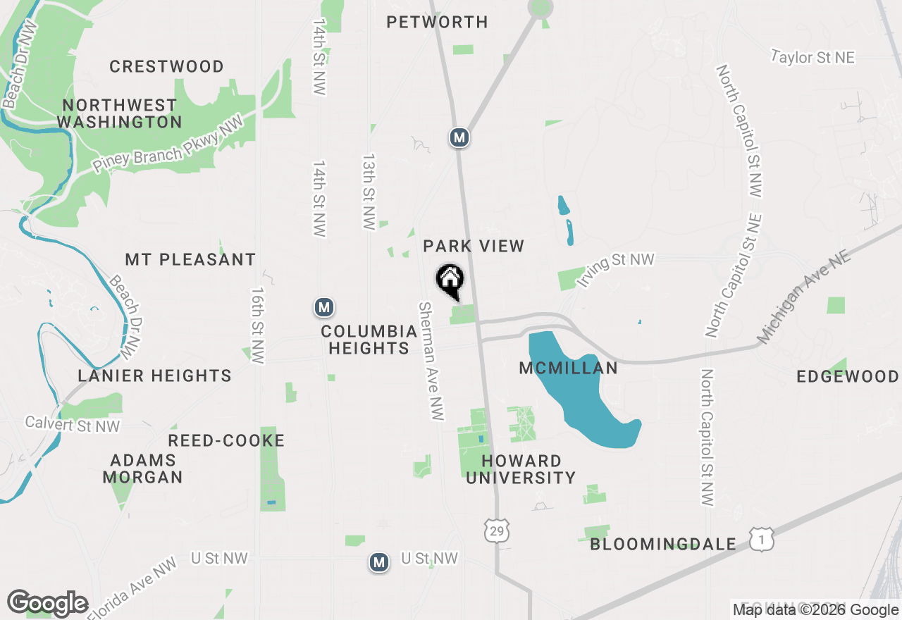 Map of 742 Irving Street Nw, Washington, DC 20010