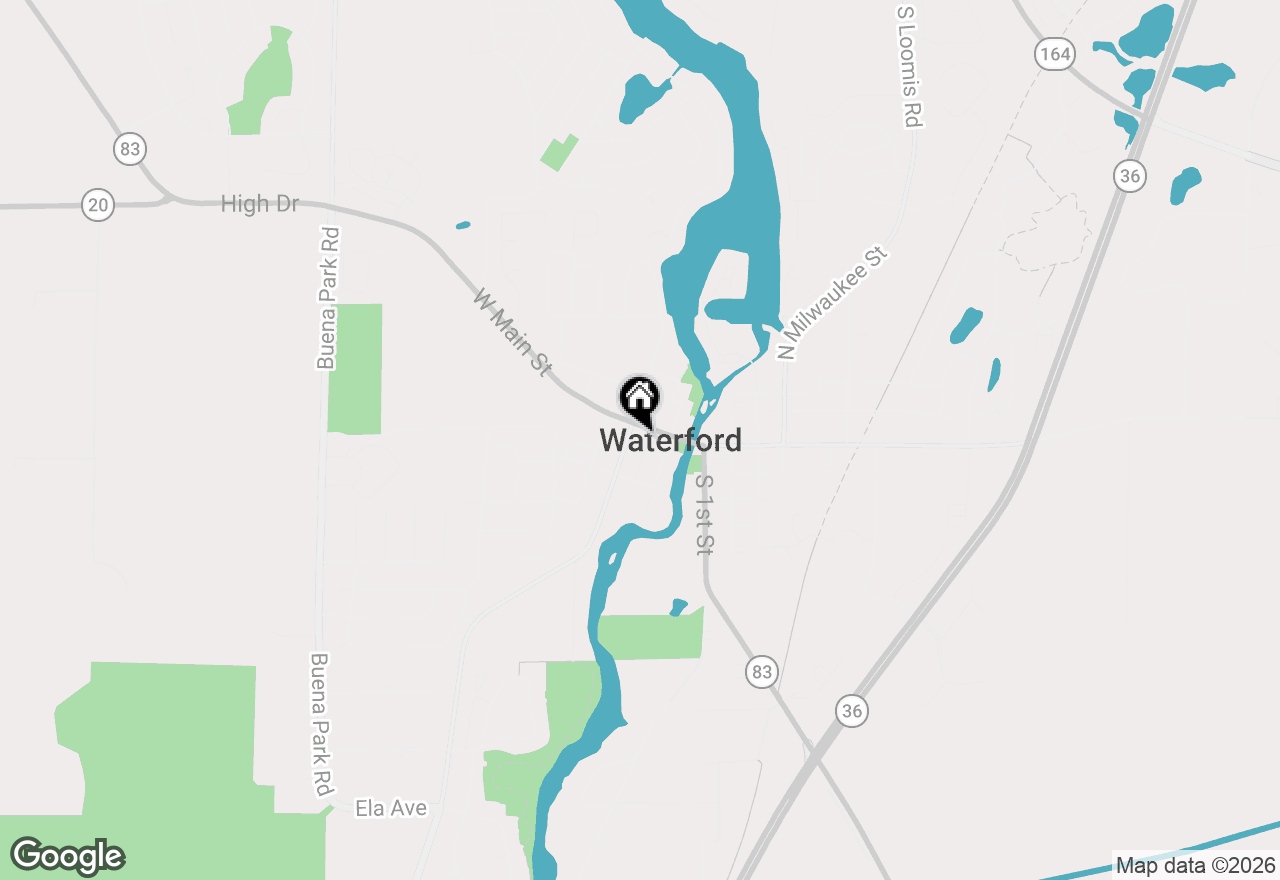 Map of 229 W Main St, Waterford, WI 53185
