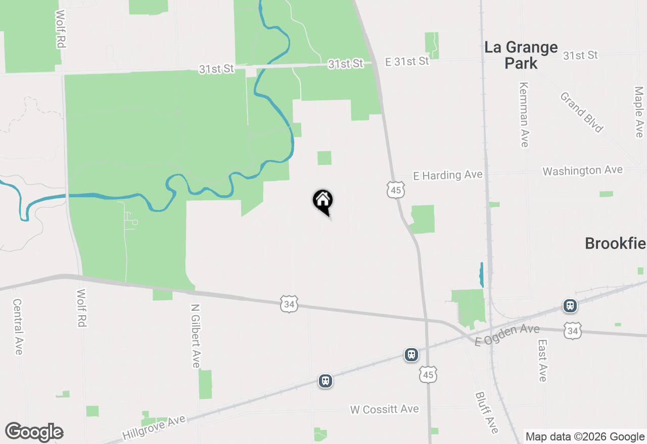 Map of 525 N Stone Avenue, La Grange Park, IL 60526