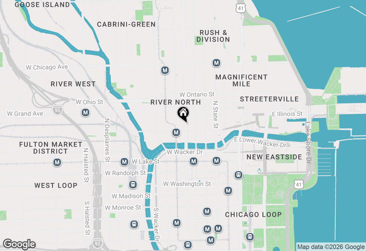 Map of 400 N Lasalle Drive #1303, Chicago, IL 60654
