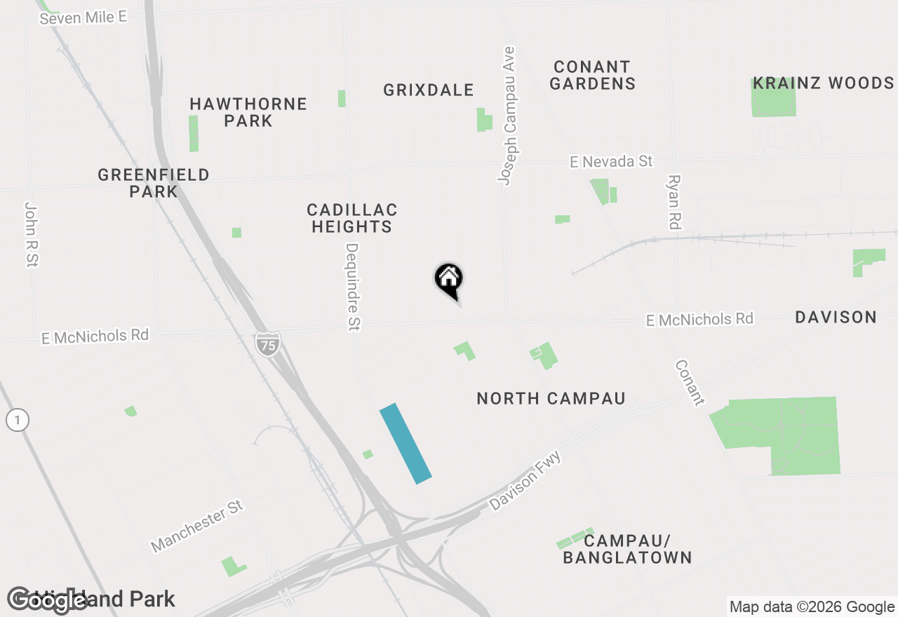 Map of 17139 Mackay Street, Detroit, MI 48212