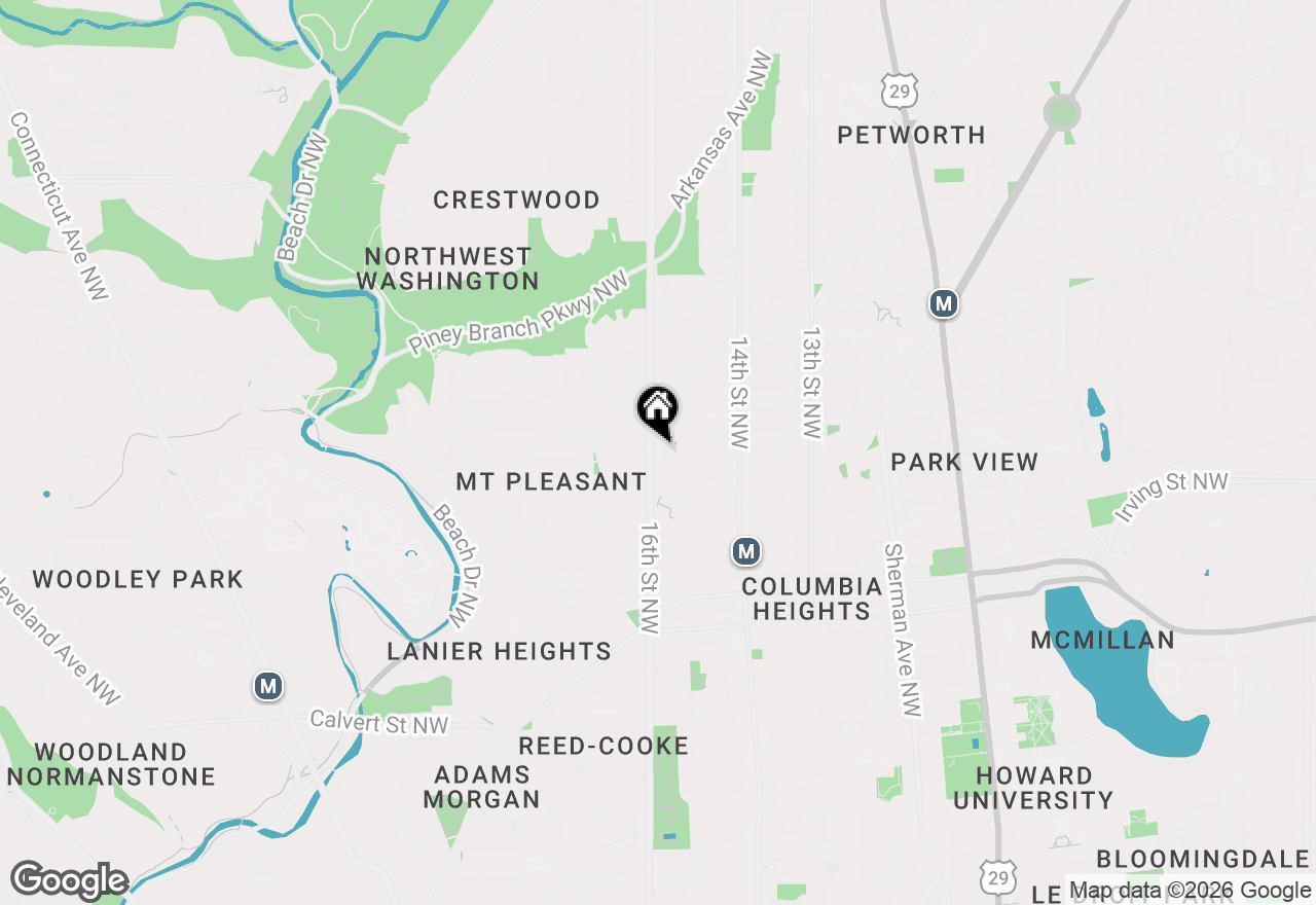 Map of 3317 16th Street Nw #4, Washington, DC 20010