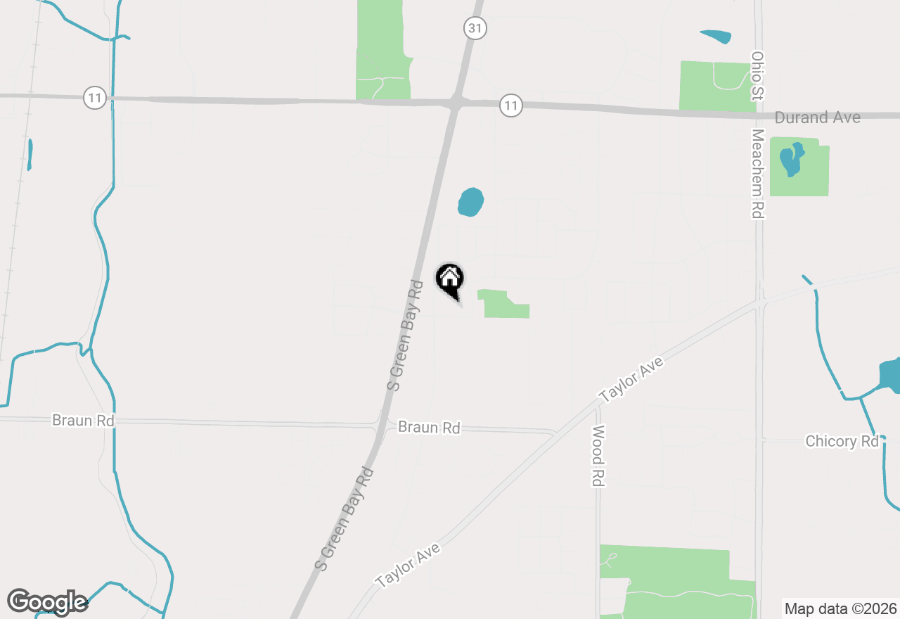 Map of 6114 Biscayne Ave, Mount Pleasant, WI 53406