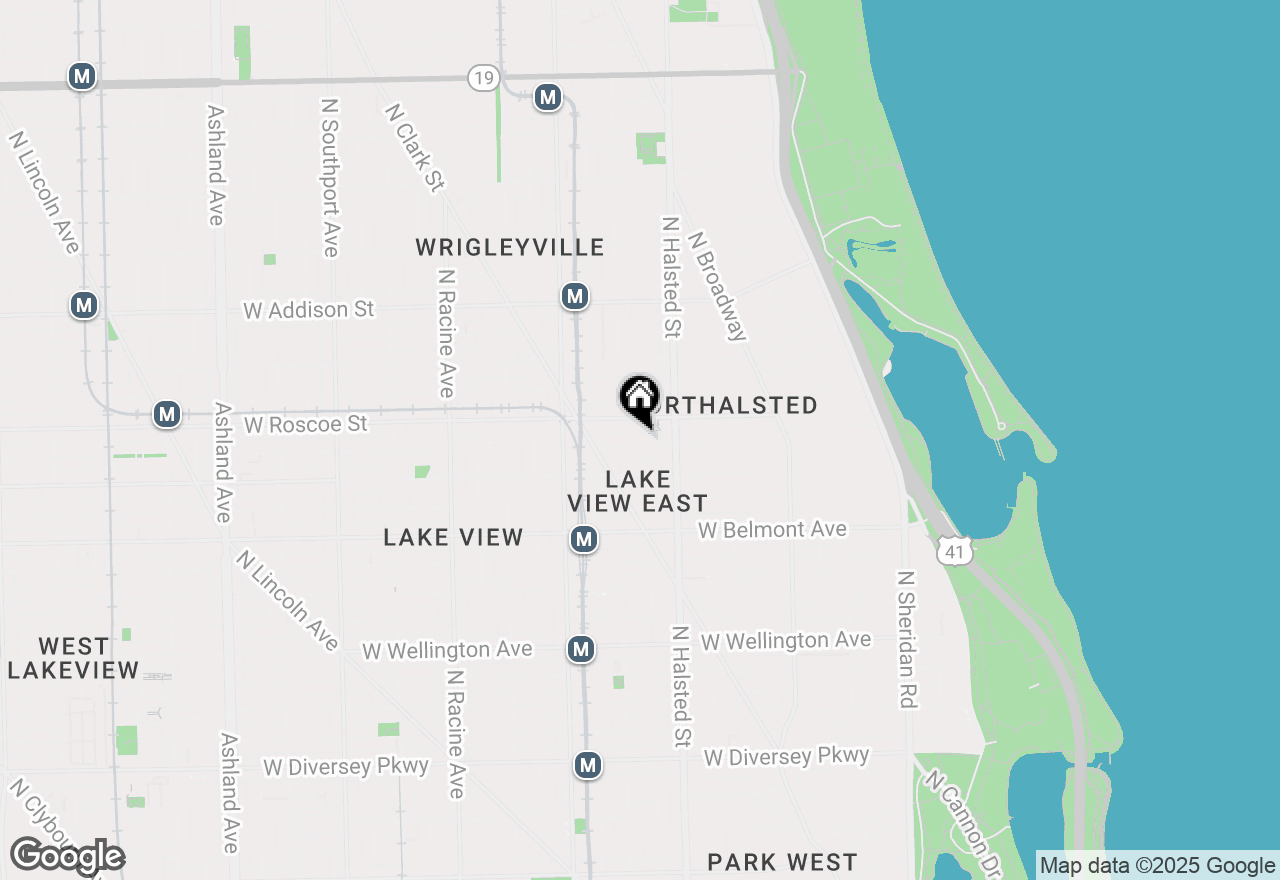 Map of 834 W Buckingham Place #1E, Chicago, IL 60657