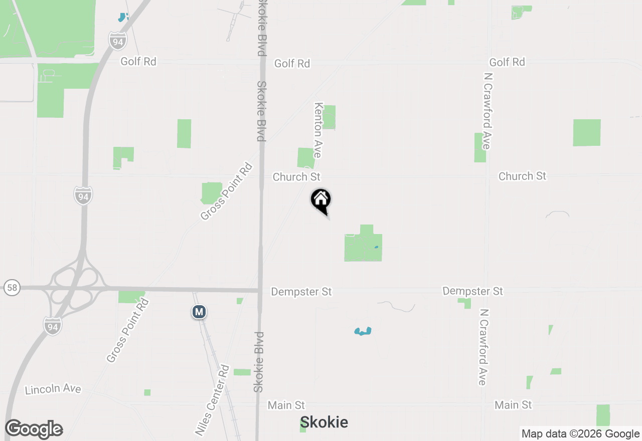 Map of 9027 Kenton Avenue, Skokie, IL 60076