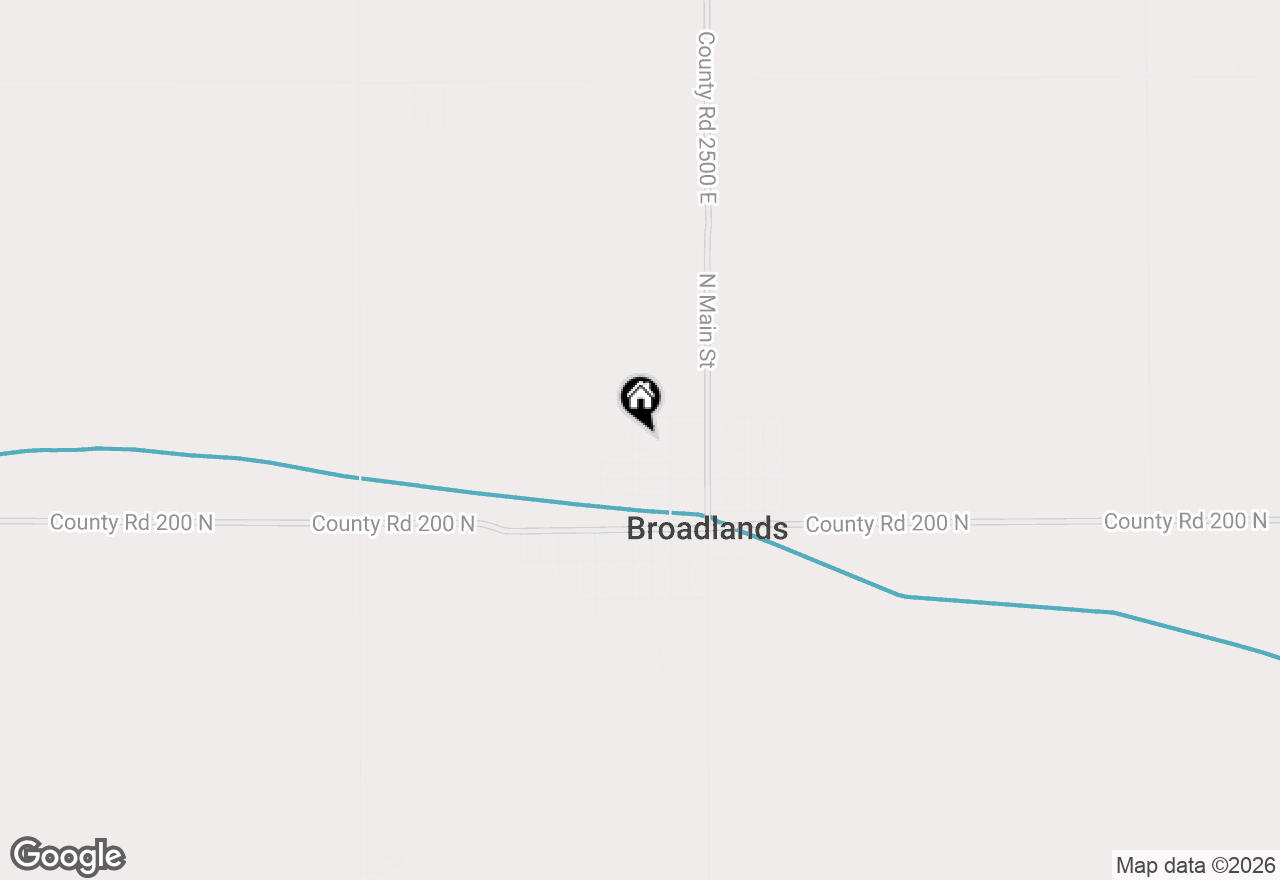 Map of 107 W Third Street, Broadlands, IL 61816