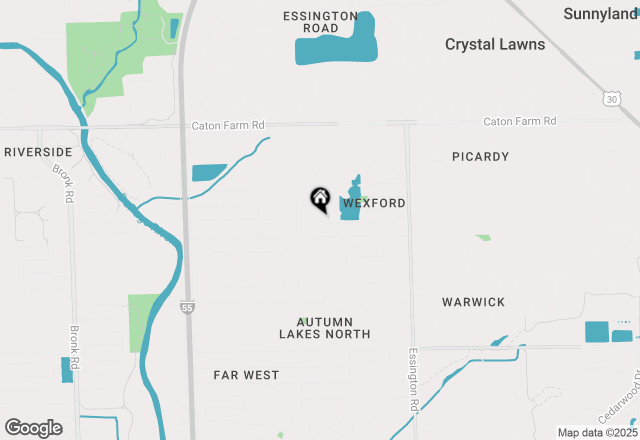 Map of 2007 Windcrest Lane, Joliet, IL 60431