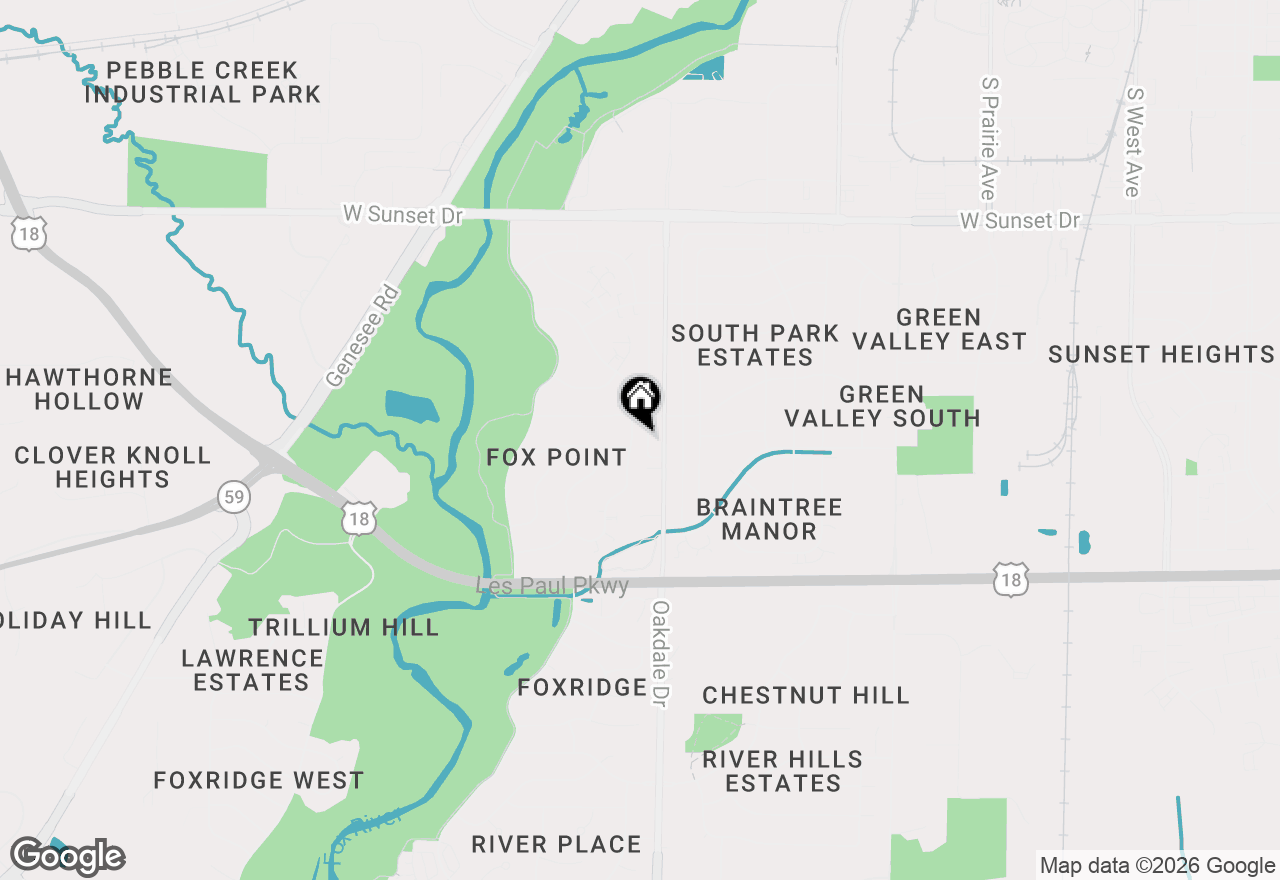 Map of 1815 Haymarket Rd, Waukesha, WI 53189