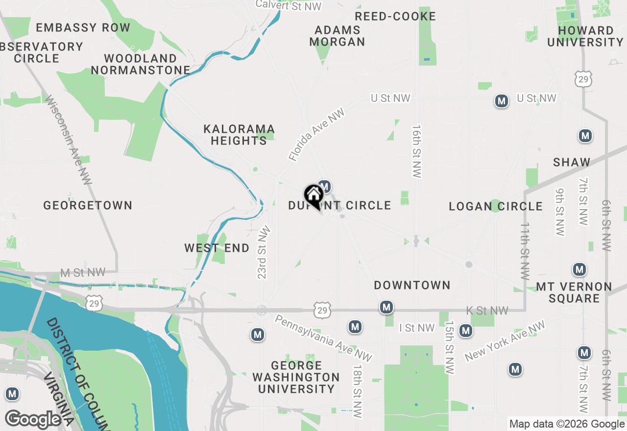 Map of 1409 Hopkins Street Nw #1, Washington, DC 20036
