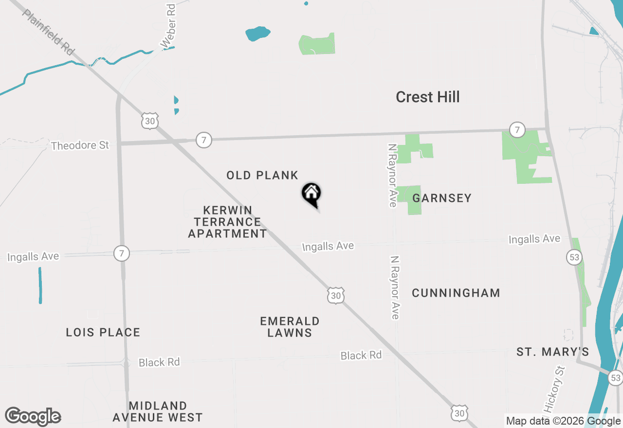 Map of 1315 Hosmer Street, Joliet, IL 60435