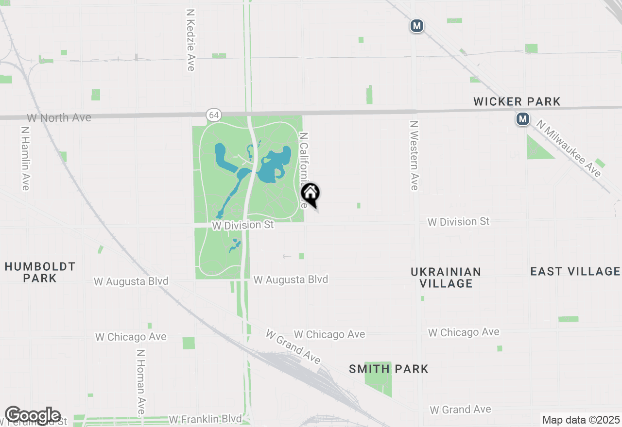 Map of 1217 N California Avenue #1W, Chicago, IL 60622