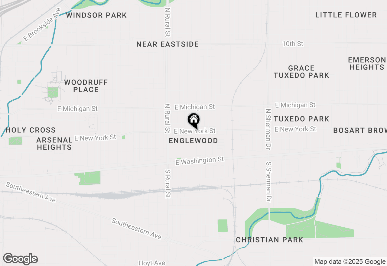 Map of 3009 E New York Street, Indianapolis, IN 46201