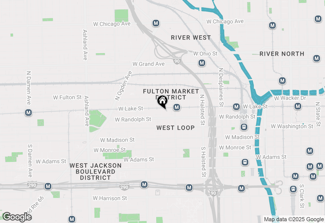 Map of 171 N Aberdeen Street #1005, Chicago, IL 60607
